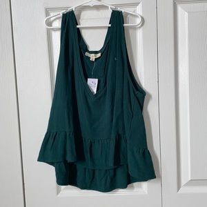 green tank top , v neck